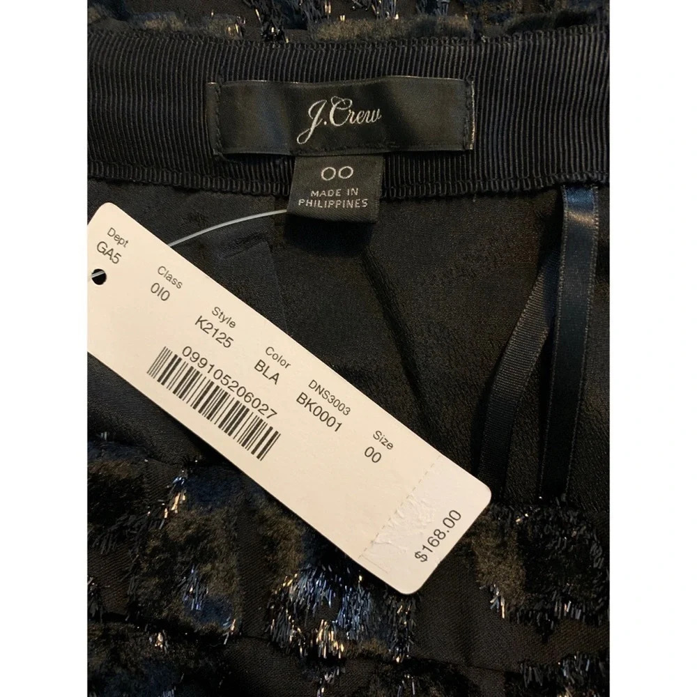 J. Crew Burnout Velvet Leopard Skirt 00 NWT $168 - Picture 5 of 5